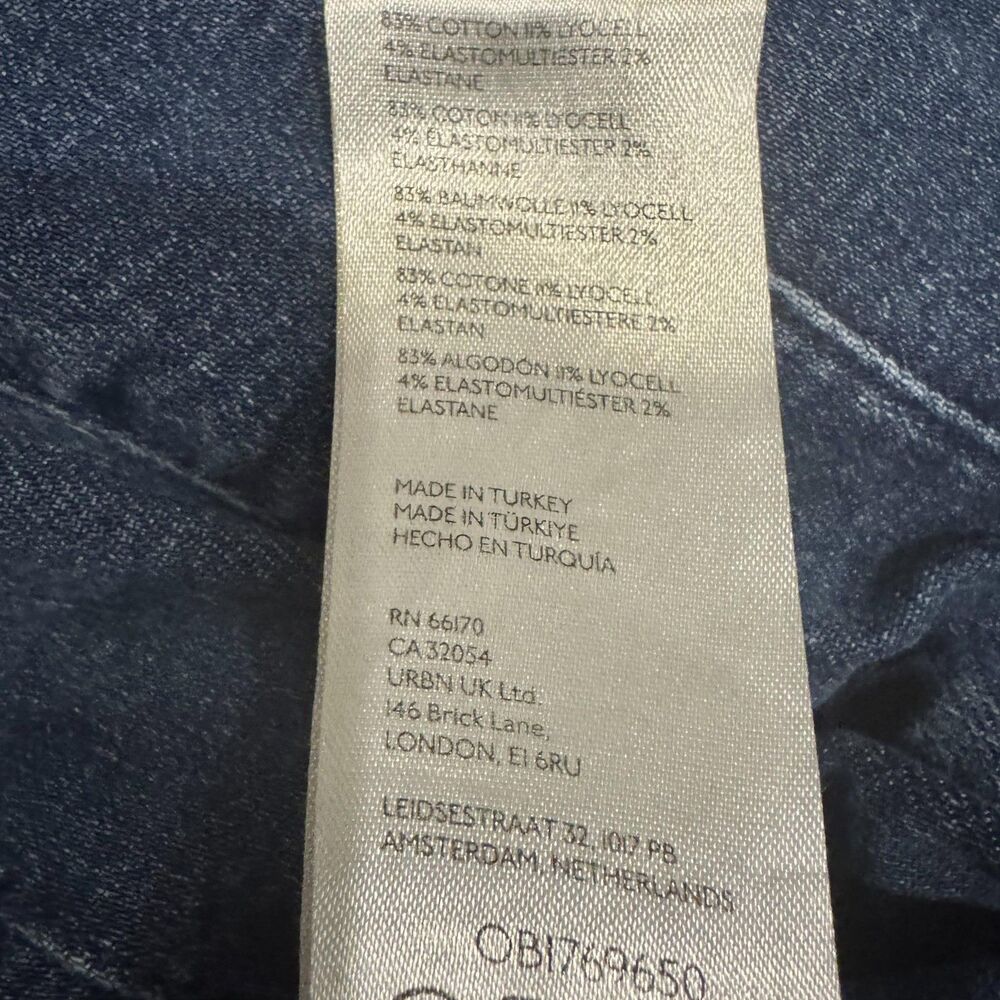 Pilcro Anthropologie Wide Leg Crop Jeans Raw Hem High Rise Pants Boho Sz 27 - Picture 10 of 10